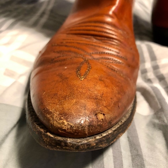 Justin Western Texas boots men’s Sz 9.5D free ship - Picture 2 of 11